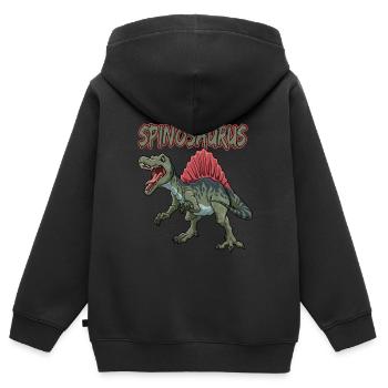 Dinosaurier Spinosaurus Fleischfresser Dino - Kinder Premium Organic Zip Hoodie - Schwarz - Hinten - AI Model Kid Male (0cm)