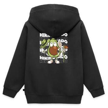 Hiking Trekking Hikers - Kids Premium Organic Zip-up Hoodie - black - Back - AI Model Kid Male (0cm)