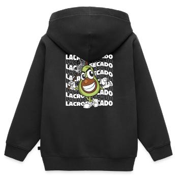 Lacrosse - Sweat Premium à capuche zippé enfant bio - noir - Dos - AI Model Kid Male (0cm)