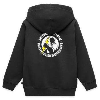 Elektriker Elektrotechniker Elektroniker - Kinder Premium Organic Zip Hoodie - Schwarz - Hinten - AI Model Kid Male (0cm)