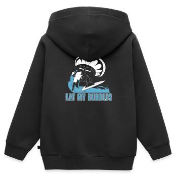 Kitesurfen Kiteboarding Kite Kiten - Kinder Premium Organic Zip Hoodie - Schwarz - Hinten - AI Model Kid Male (0cm)