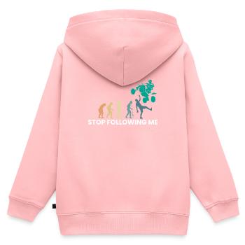 Vintage Retro Stop Following Me Quad Shirt - Kids Premium Organic Zip-up Hoodie - rose - Back - AI Model Kid Female (0cm)
