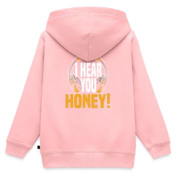 Ingénieur du son Tontechniker - Sweat Premium à capuche zippé enfant bio - rose - Dos - AI Model Kid Female (0cm)
