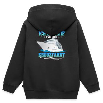 Croisière - Sweat Premium à capuche zippé enfant bio - noir - Dos - AI Model Kid Male (0cm)