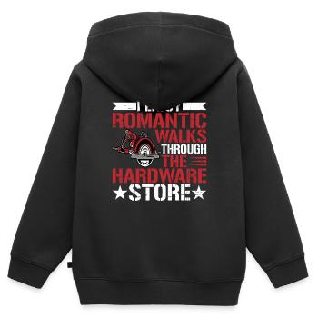 Enjoy Romantic Walks Through The Hardware Store10 - Kids Premium Organic Zip-up Hoodie - black - Back - AI Model Kid Male (0cm)
