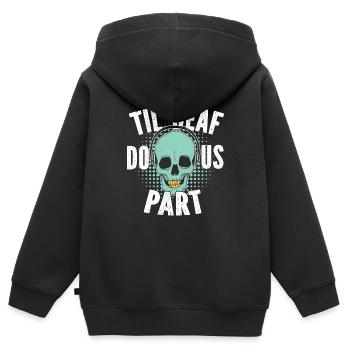 Tontechniker Sound Audio Engineer - Kinder Premium Organic Zip Hoodie - Schwarz - Hinten - AI Model Kid Male (0cm)