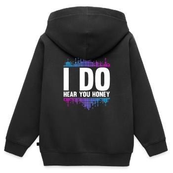 Tontechniker Sound Audio Engineer - Kinder Premium Organic Zip Hoodie - Schwarz - Hinten - AI Model Kid Male (0cm)