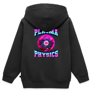 Physicien physicien - Sweat Premium à capuche zippé enfant bio - noir - Dos - AI Model Kid Male (0cm)