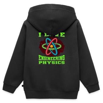 Physicien physicien - Sweat Premium à capuche zippé enfant bio - noir - Dos - AI Model Kid Male (0cm)
