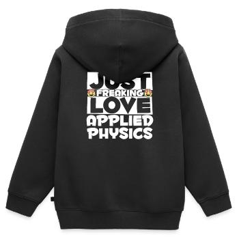 Physicien physicien - Sweat Premium à capuche zippé enfant bio - noir - Dos - AI Model Kid Male (0cm)