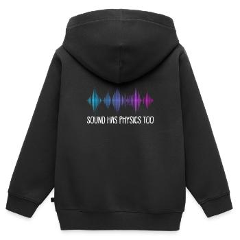 Physicien physicien - Sweat Premium à capuche zippé enfant bio - noir - Dos - AI Model Kid Male (0cm)