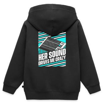 Tontechniker Sound Audio Engineer - Kinder Premium Organic Zip Hoodie - Schwarz - Hinten - AI Model Kid Male (0cm)