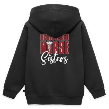 Infirmier - Sweat Premium à capuche zippé enfant bio - noir - Dos - AI Model Kid Male (0cm)