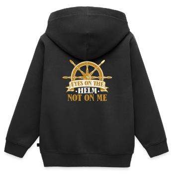 Seglen Segelboot Segler - Kinder Premium Organic Zip Hoodie - Schwarz - Hinten - AI Model Kid Male (0cm)