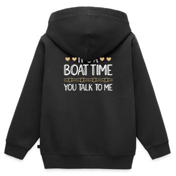 Seglen Segelboot Segler - Kinder Premium Organic Zip Hoodie - Schwarz - Hinten - AI Model Kid Male (0cm)