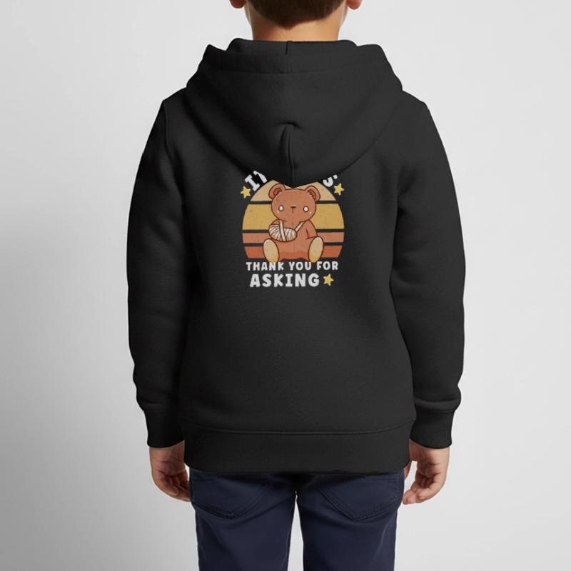 Broken Hand Broken Arm Broken Bones Funny Broken Kids Premium Organic Zip-up Hoodie