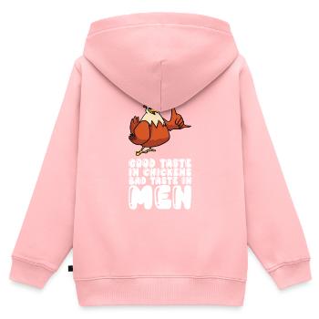 Good Taste In Chickens Bad Taste In Men - Kinder Premium Organic Zip Hoodie - Rosa - Hinten - AI Model Kid Female (0cm)