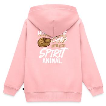 Crabe en fer à cheval Crabe en fer à cheval Crabes des Moluques - Sweat Premium à capuche zippé enfant bio - rose - Dos - AI Model Kid Female (0cm)