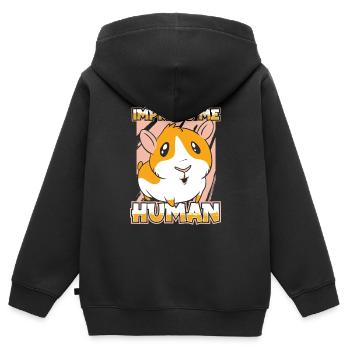 Guinea pig Guinea pig - Kids Premium Organic Zip-up Hoodie - black - Back - AI Model Kid Male (0cm)