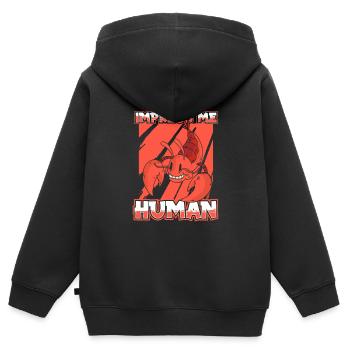 Hummer Seekrebs Lobster Meeresfrüchte - Kinder Premium Organic Zip Hoodie - Schwarz - Hinten - AI Model Kid Male (0cm)