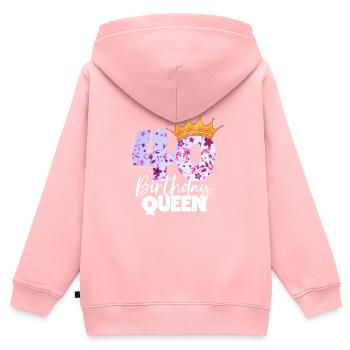 Il y a 40 ans, j’étais le 40 le plus rapide. - Sweat Premium à capuche zippé enfant bio - rose - Dos - AI Model Kid Female (0cm)