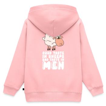 Good Taste In Sheeps Bad Taste In Men - Kinder Premium Organic Zip Hoodie - Rosa - Hinten - AI Model Kid Female (0cm)