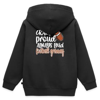 Football Grammy Grandma Of Football Player Grammy - Kinder Premium Organic Zip Hoodie - Schwarz - Hinten - AI Model Kid Male (0cm)