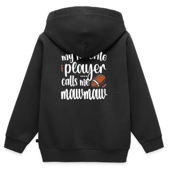 Football Mawmaw Grandma Of Football Player Mawmaw - Kinder Premium Organic Zip Hoodie - Schwarz - Hinten - AI Model Kid Male (0cm)