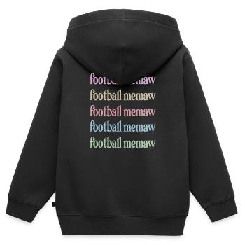 Football Memaw Grandma Of Football Player Memaw - Kinder Premium Organic Zip Hoodie - Schwarz - Hinten - AI Model Kid Male (0cm)