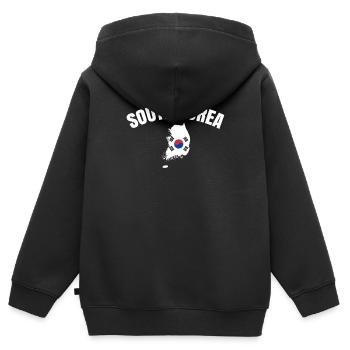 Südkorea Heimatstadt Geschenk - Kinder Premium Organic Zip Hoodie - Schwarz - Hinten - AI Model Kid Male (0cm)