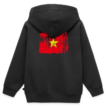 Conversations About Vietnam gift - Kids Premium Organic Zip-up Hoodie - black - Back - AI Model Kid Male (0cm)