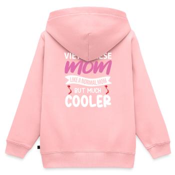 Vietnamesisches Muttergeschenk - Kinder Premium Organic Zip Hoodie - Rosa - Hinten - AI Model Kid Female (0cm)