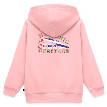Cuban Cuba Heritage Flag Hispanic Heritage Month - Kinder Premium Organic Zip Hoodie - Rosa - Hinten - AI Model Kid Female (0cm)