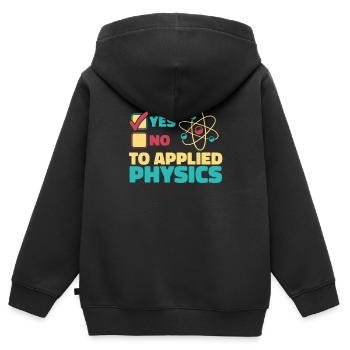 Physicien physicien - Sweat Premium à capuche zippé enfant bio - noir - Dos - AI Model Kid Male (0cm)