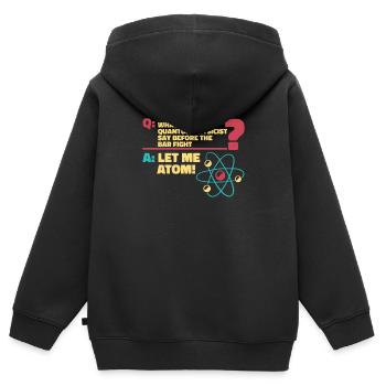 Physicien physicien - Sweat Premium à capuche zippé enfant bio - noir - Dos - AI Model Kid Male (0cm)