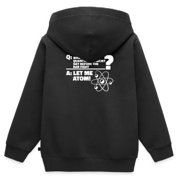 Physicien physicien - Sweat Premium à capuche zippé enfant bio - noir - Dos - AI Model Kid Male (0cm)