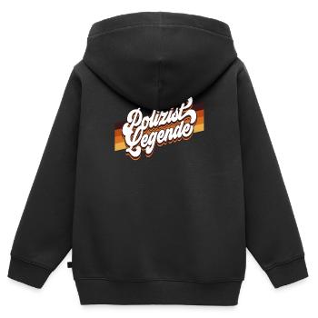 Polizist Polizei - Kinder Premium Organic Zip Hoodie - Schwarz - Hinten - AI Model Kid Male (0cm)