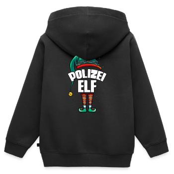Polizist Polizei - Kinder Premium Organic Zip Hoodie - Schwarz - Hinten - AI Model Kid Male (0cm)