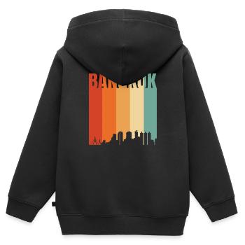 Bangkok - Kinder Premium Organic Zip Hoodie - Schwarz - Hinten - AI Model Kid Male (0cm)
