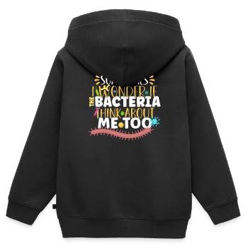 Microbiologist Microbiology Lab Staph Biology - Kinder Premium Organic Zip Hoodie - Schwarz - Hinten - AI Model Kid Male (0cm)