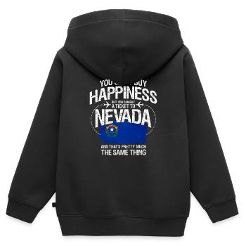 Nevada - Sweat Premium à capuche zippé enfant bio - noir - Dos - AI Model Kid Male (0cm)