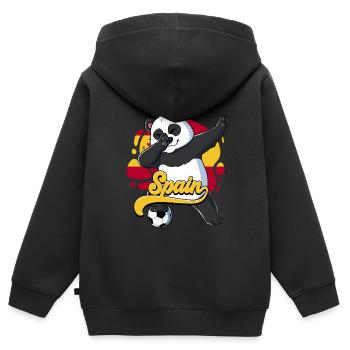 Spanien Fußball - Kinder Premium Organic Zip Hoodie - Schwarz - Hinten - AI Model Kid Male (0cm)