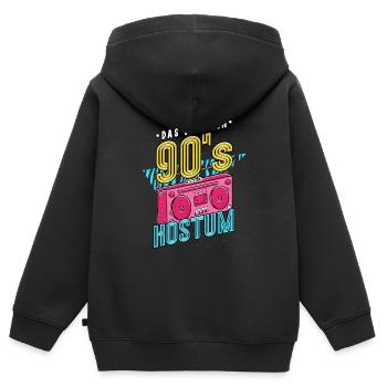 Das Ist Mein 90er Kostüm 90er Jahre - Kinder Premium Organic Zip Hoodie - Schwarz - Hinten - AI Model Kid Male (0cm)