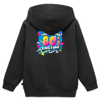 80er Jahre Das Ist Mein 80er Kostüm - Kinder Premium Organic Zip Hoodie - Schwarz - Hinten - AI Model Kid Male (0cm)