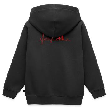 Coiffeur - Sweat Premium à capuche zippé enfant bio - noir - Dos - AI Model Kid Male (0cm)