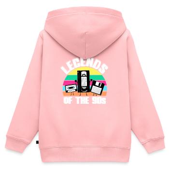 années quatre-vingt-dix - Sweat Premium à capuche zippé enfant bio - rose - Dos - AI Model Kid Female (0cm)