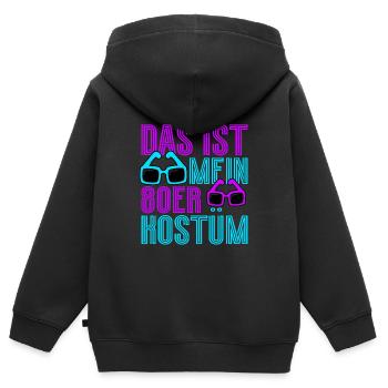 80er Jahre Das Ist Mein 80er Kostüm - Kinder Premium Organic Zip Hoodie - Schwarz - Hinten - AI Model Kid Male (0cm)