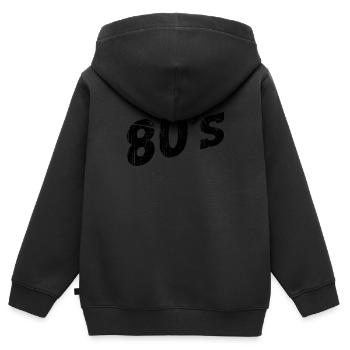 80er Jahre 80s - Kinder Premium Organic Zip Hoodie - Schwarz - Hinten - AI Model Kid Male (0cm)