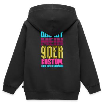 Das Ist Mein 90er Kostüm 90er Jahre - Kinder Premium Organic Zip Hoodie - Schwarz - Hinten - AI Model Kid Male (0cm)