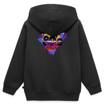 80er Jahre Das Ist Mein 80er Kostüm - Kinder Premium Organic Zip Hoodie - Schwarz - Hinten - AI Model Kid Male (0cm)